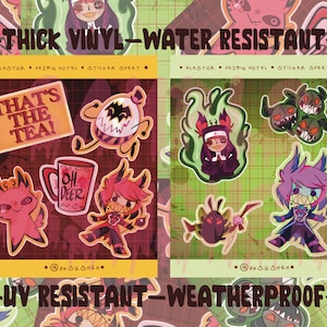 PLEASE READ DESCRIPTION | Hazbin Hotel | Alastor | Radio Demon | Sticker Sheet | Sticker Pack | Vinyl Matte | Please Read Description |
