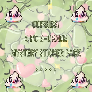 OOPS! | Discounted Mystery Sticker Pack | 5 Random B-grade Stickers Bundle