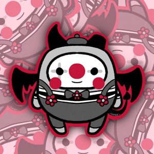 Mime | Imp | Tiefling | Devil | Chibi | Clown | Pierrot | Pantomime | OC | 3 Inch | Vinyl Matte Sticker