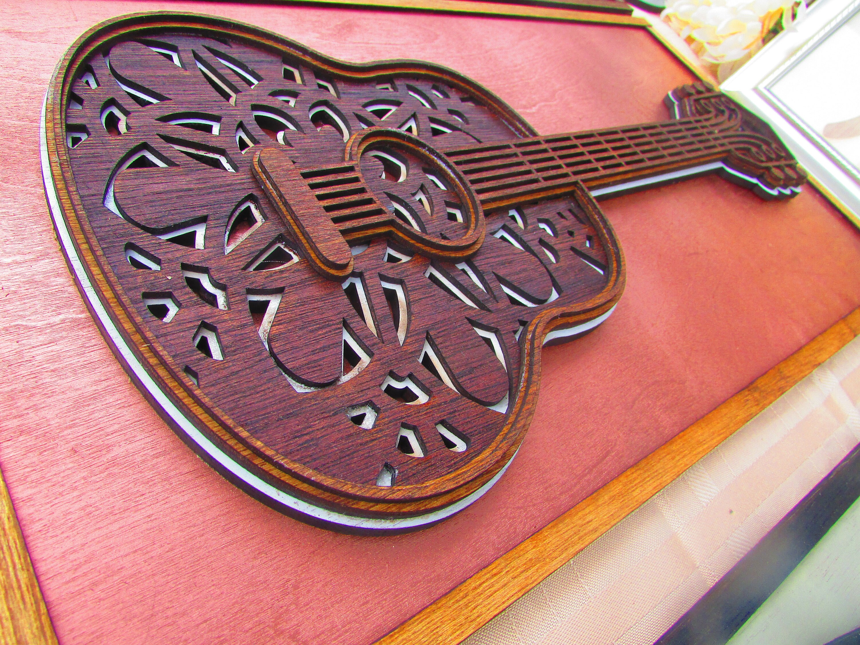 Layered Guitar Art Multi Layered Dimensional Art Textured Etsy UK