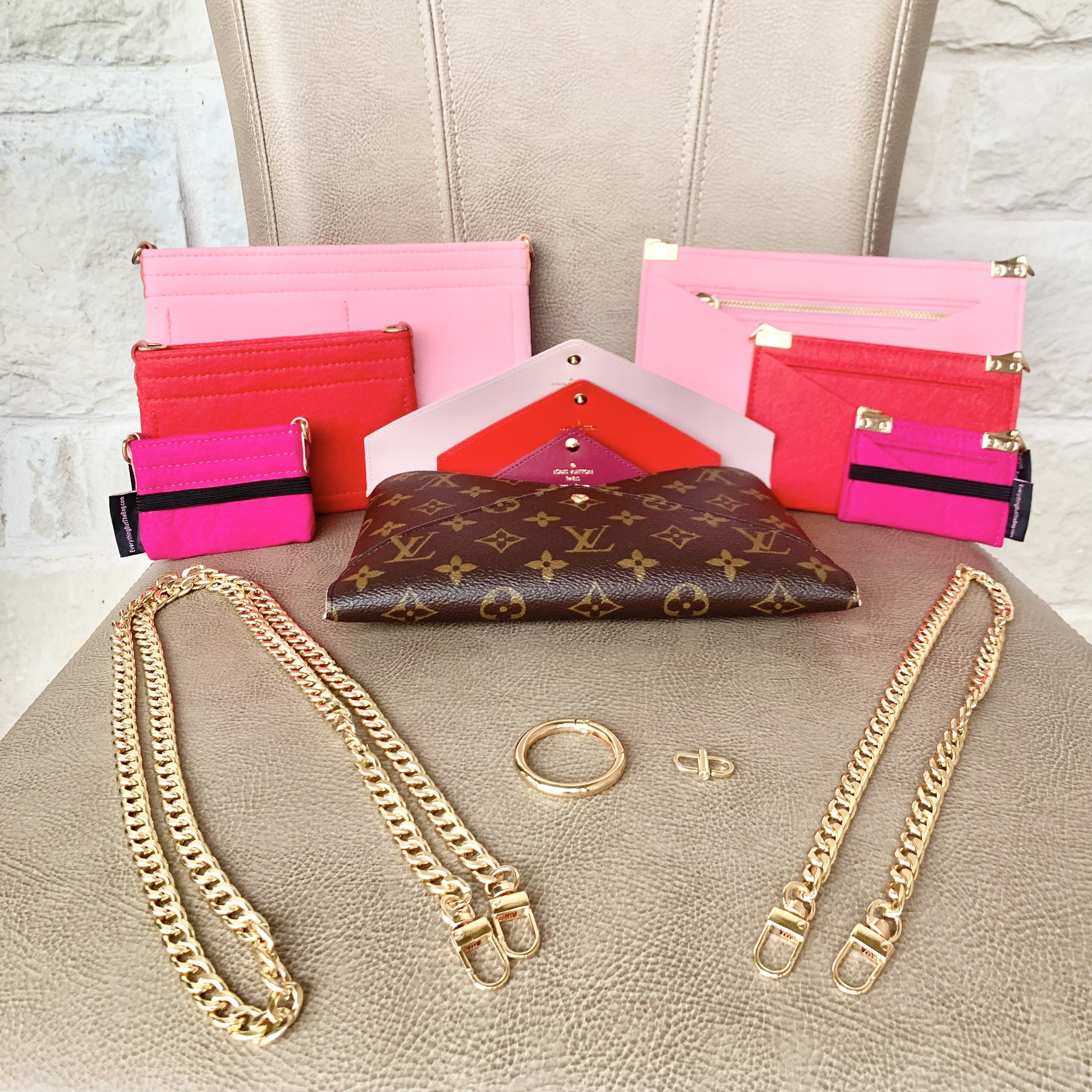 Louis Vuitton Monogram Large Kirigami Pochete Insert Rose Ballerina