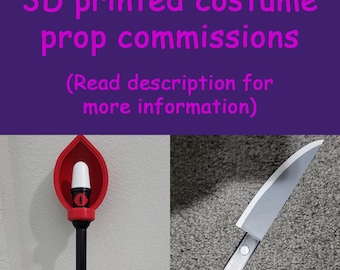 Custom 3D printed costume prop commissions