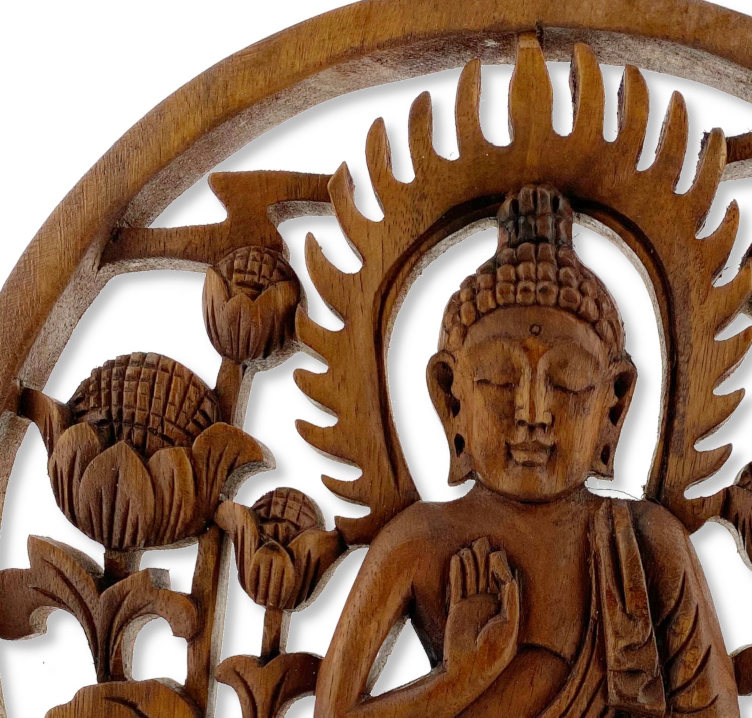 Buddha Wall Sculpture hand Carved Wood Wall Hanging Hand Etsy