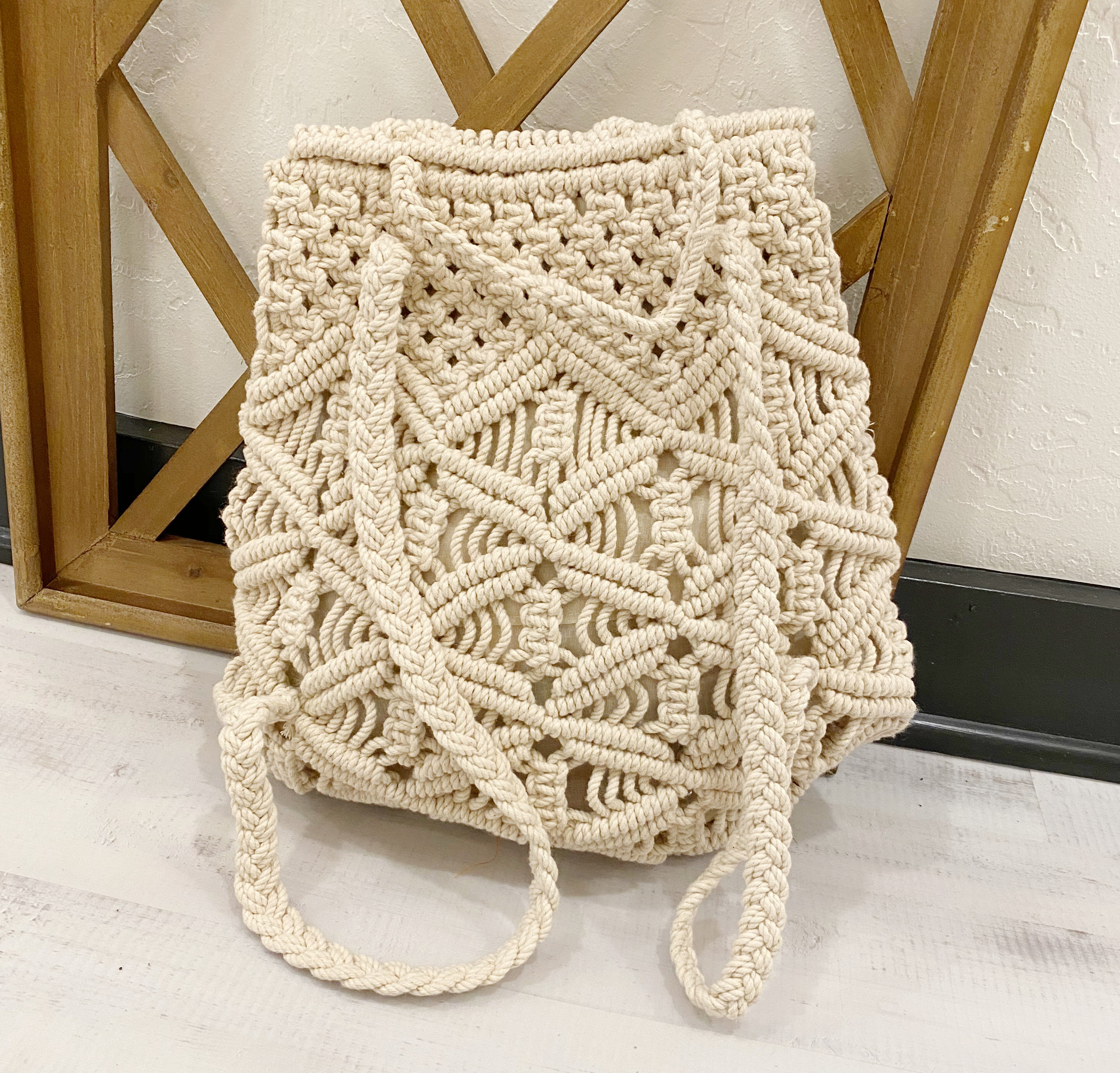 Macrame Backpack Purse Bag Handbag Handmade Fully Lined - Etsy