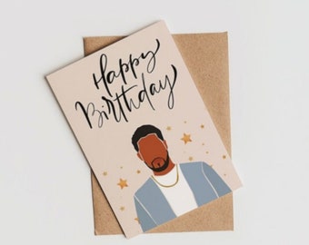 Birthday Card for him- Greeting Cards| Love Cards| Friendship Cards| Black Greeting Cards