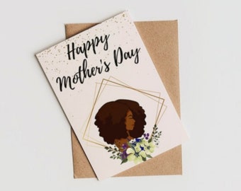 Cartes de vœux noires, Fête des mères de femme noire, Carte de femme noire, Cartes ethniques, Cartes afro-américaines, Carte de femmes afro