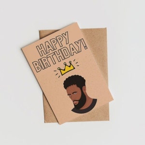 Birthday Card for him- Greeting Cards| Love Cards| Friendship Cards| Black Greeting Cards