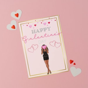 Carta Galentines, sorella di un'altra, single, Giorno Galentines, Carta Migliore Amica, Ragazze single San Valentino, Biglietti d'auguri neri, Biglietti diversi