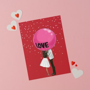 Valentines Card, black love card, Afrocentric card, Diverse Greeting card, Black Couple Card, Love Card, Boyfriend card, Girlfriend card