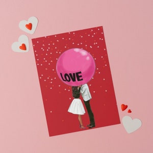 Valentinstagskarte, schwarze Liebeskarte, Afrocentric Karte, Diverse Grußkarte, Schwarze Paar Karte, Liebeskarte, Freund Karte, Freundin Karte