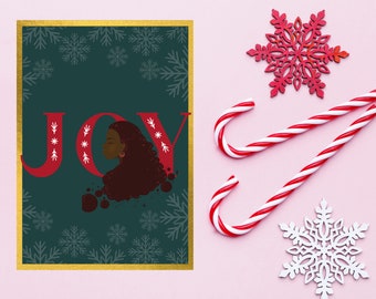 Christmas Card- Seasons Greetings| Holiday Cards| Diverse Cards| Black Greeting Cards| Merry Christmas Card