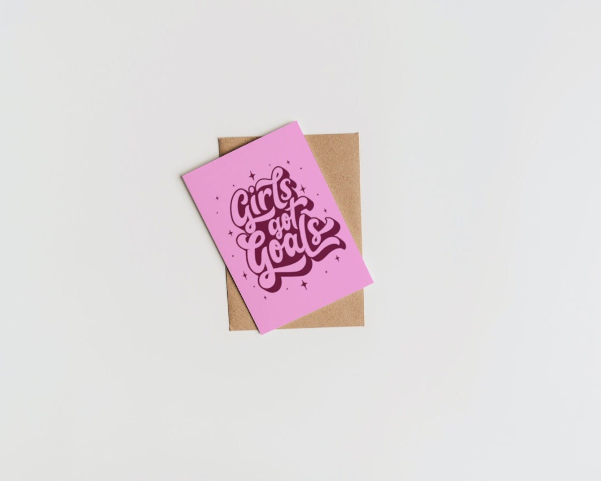 Black greeting cards- Girls got goals- Congratulations card- Black Cards| Graduate Card| black owned Greeting Cards| Goal Getter