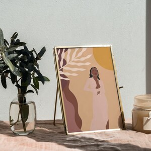 Cartel de arte de Black Afro Women, arte de mujer negra, impresión de mujer negra, impresión de pared, arte de mujer boho, abstracto imagen 2