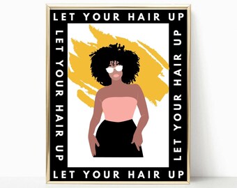 Arte de pared de la mujer negra- A3//A4 POSTER/ Arte afrocéntrico/ Negro mujer impresión / abstracto arte de la mujer negra / arte feminista / impresión digital / impresión en casa