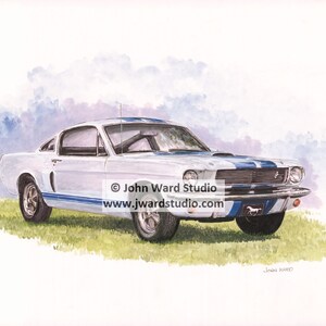 Mustang Car Art Print by John L. Ward, Mustang Muscle Car Picture, American Muscle Car Art Gift, Hot Rod Car Art, Vintage Muscle Car Picture