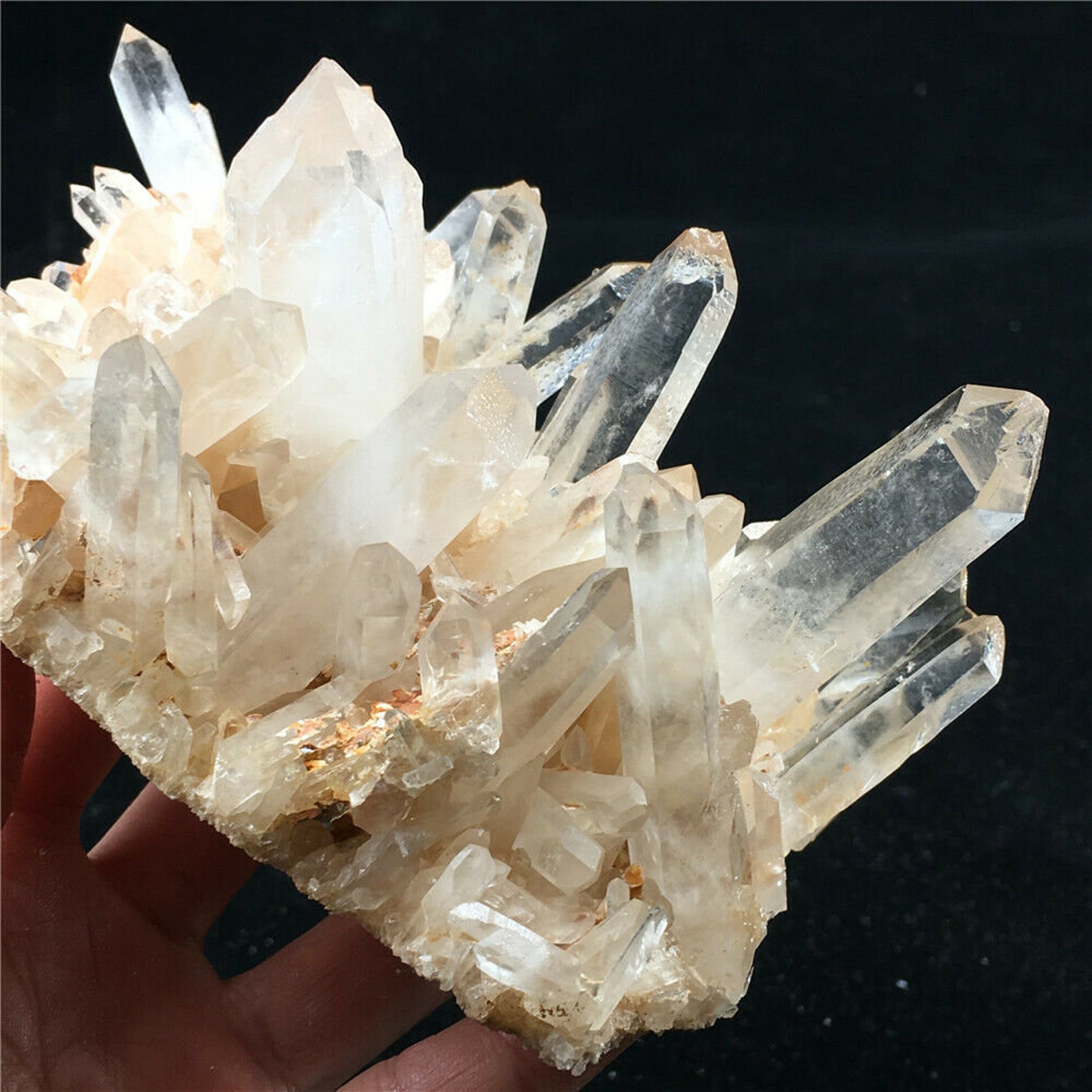 Cristal Natural 1.1 libra Quartz Cluster Quartz es el Etsy España