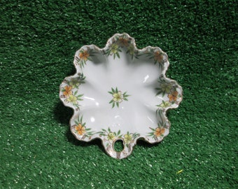 Nippon Japan Antique Rising Sun Mark 1911-1929 Prato de bugigangas de doces pintado à mão