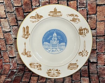 Placa comemorativa do sesquicentenário de Illinois vintage 1968 1818-1968 150 anos