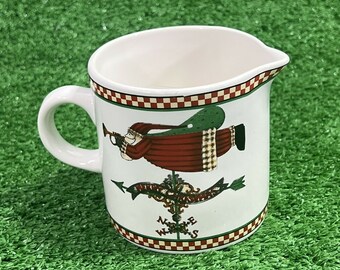 Sakura Debbie Mumm Magic of Santa Jarra pequena de creme de Natal vintage