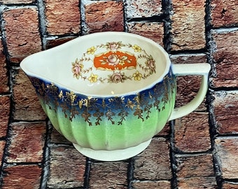 Vintage Leigh Ware Leigh Potters Inc EUA Garantido Creme para Chá e Café Ouro 22K