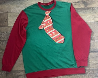 Holiday Fleece Christmas Fun Weird Long Sleeves Sweater XL Tall XLT Mens