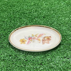 Vintage Danmark Pin Ring Trinket Tray Dish Made In Denmark Victorian