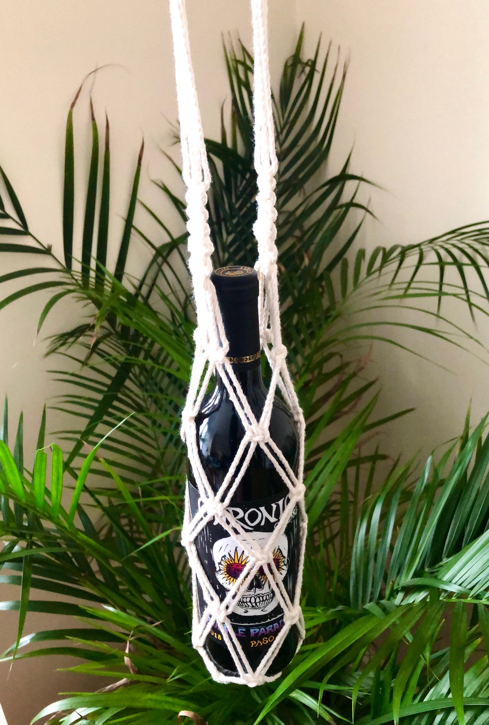 Macrame bottle holder bottle carrier water bottle carrier Etsy