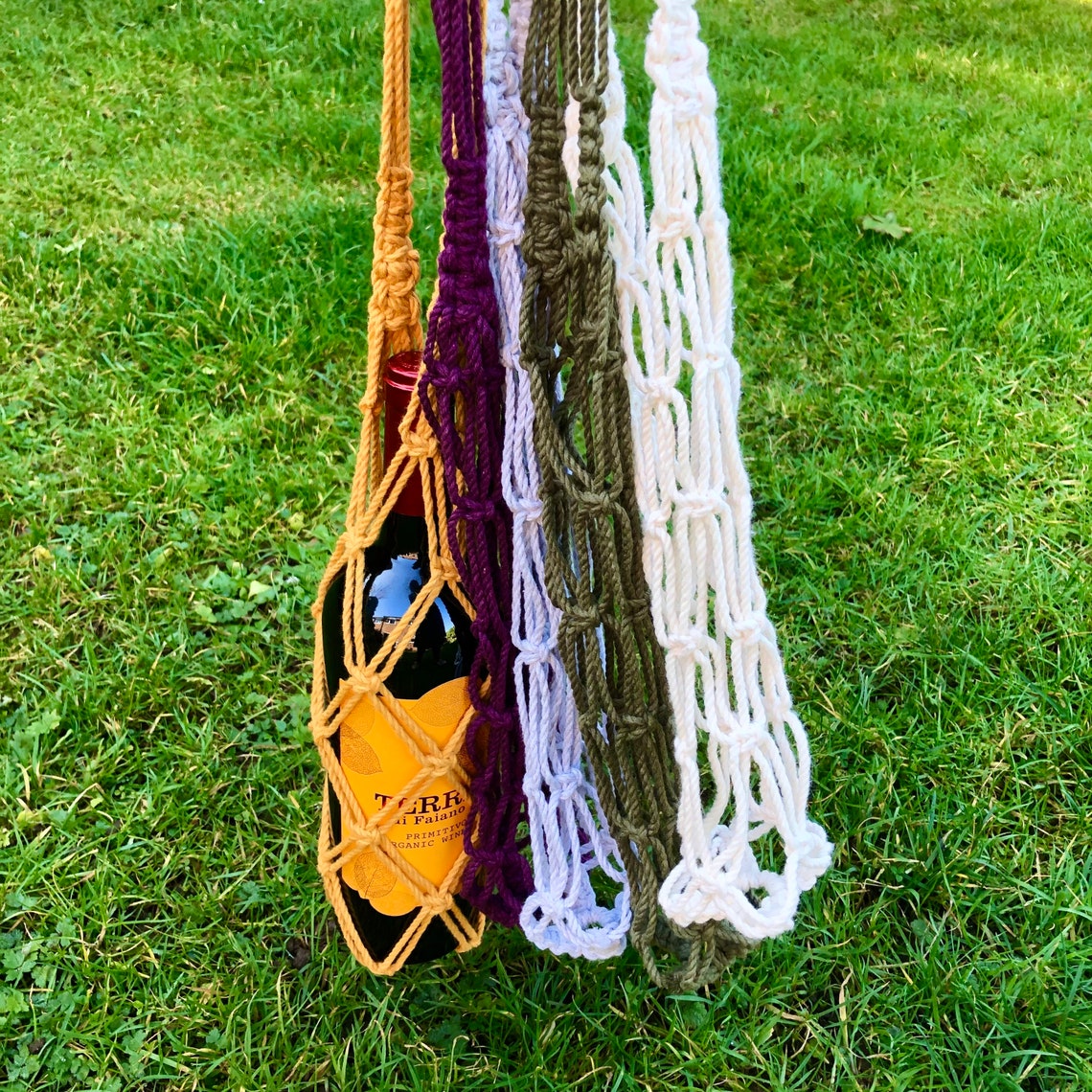 Macrame bottle holder bottle carrier water bottle carrier Etsy