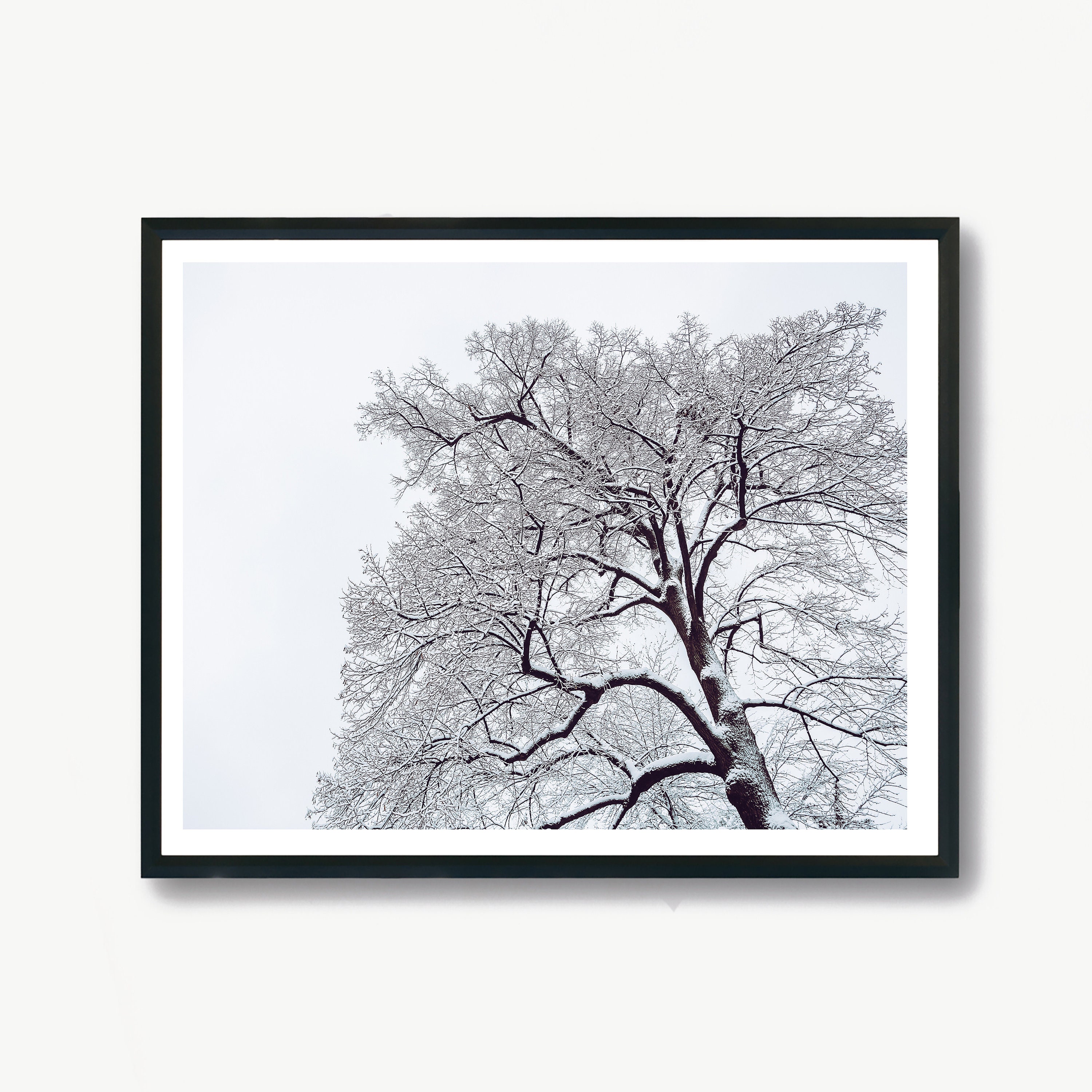 Christmas Printable Winter Tree Wall Art Print Horizontal Etsy UK
