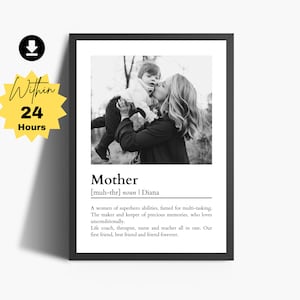 Mother Definition Personalized Print | Mum Birthday Gift | Christmas Present For Mum | Mum Custom Print | Best Mother Gift | Best Mum Prints