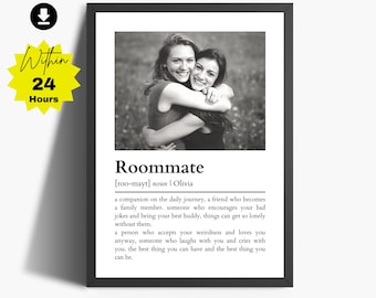 Personalized Roommate Gifts | Definition Print | Friendship Gift (Digital Download)