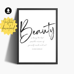 Beauty Definition Print | Beauty Quotes | Dictionary Style Definition Print | Salon Prints | Salon Wall Art | Beauty Wall Decor | Inspiring
