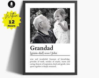 Personalized Grandad Definition Print | Grandpa Photo Gift (Digital Download)
