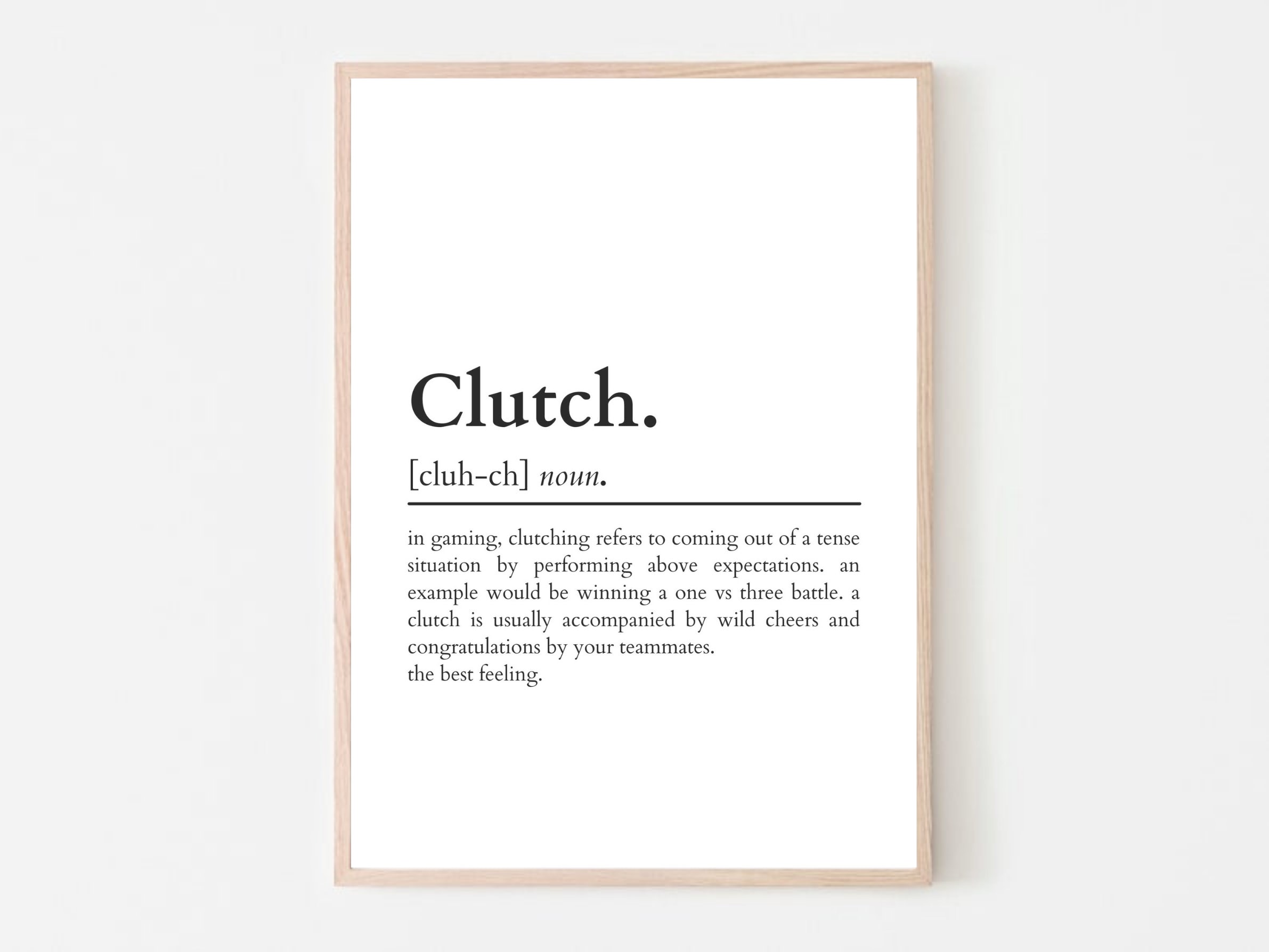 Clutch Definition Print Gaming Prints Gaming Poster -  UK in
