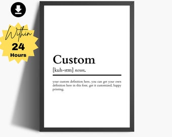 Personalized Definition Print | Custom Dictionary Wall Art (Digital Download)