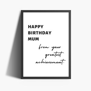 Regalo de cumpleaños para mamá / Feliz cumpleaños mamá / Mejor regalo de cumpleaños / Mejor regalo para el cumpleaños de mamá / Tarjetas de cumpleaños de mamá / Regalos imprimibles