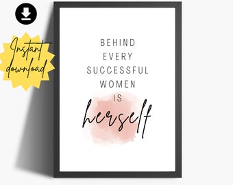 Boss Babe Office Art: Feminist Quote Print (Digital Download)