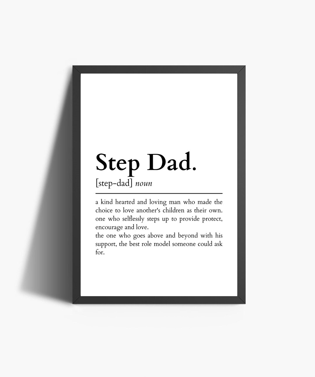 Step Dad Definition Print Step Dad Gifts Step Dad Fathers Etsy