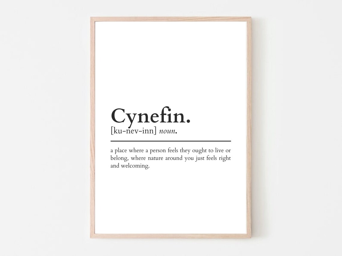 Cynefin Definition Print Welsh Sayings Welsh Words Welsh Etsy