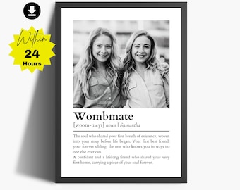 Twin Sister Gift: Wombmate Definition Art Print (Digital Download)