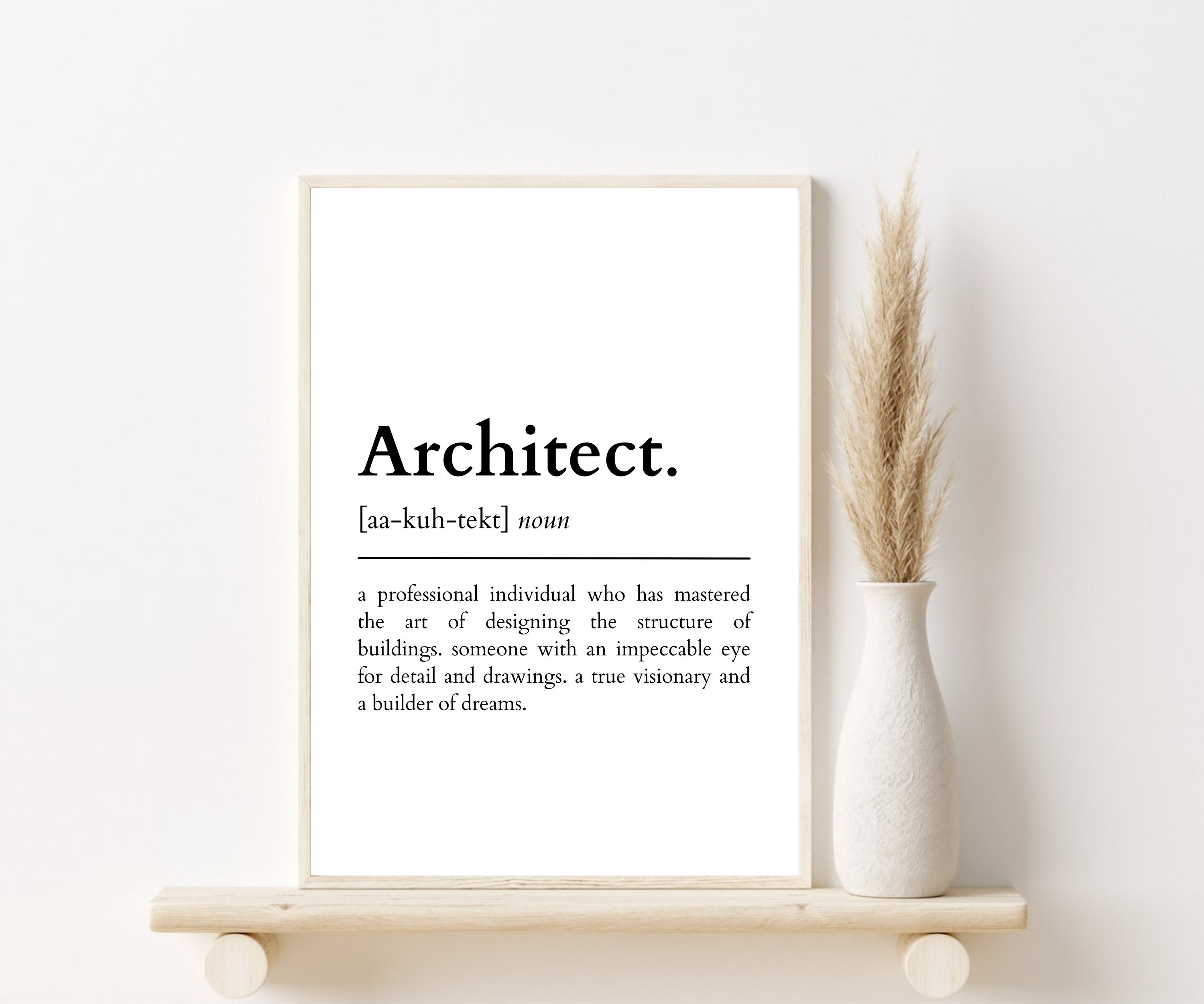 Architect Definition Print: Dictionary Wall Art (digital Download) - Etsy
