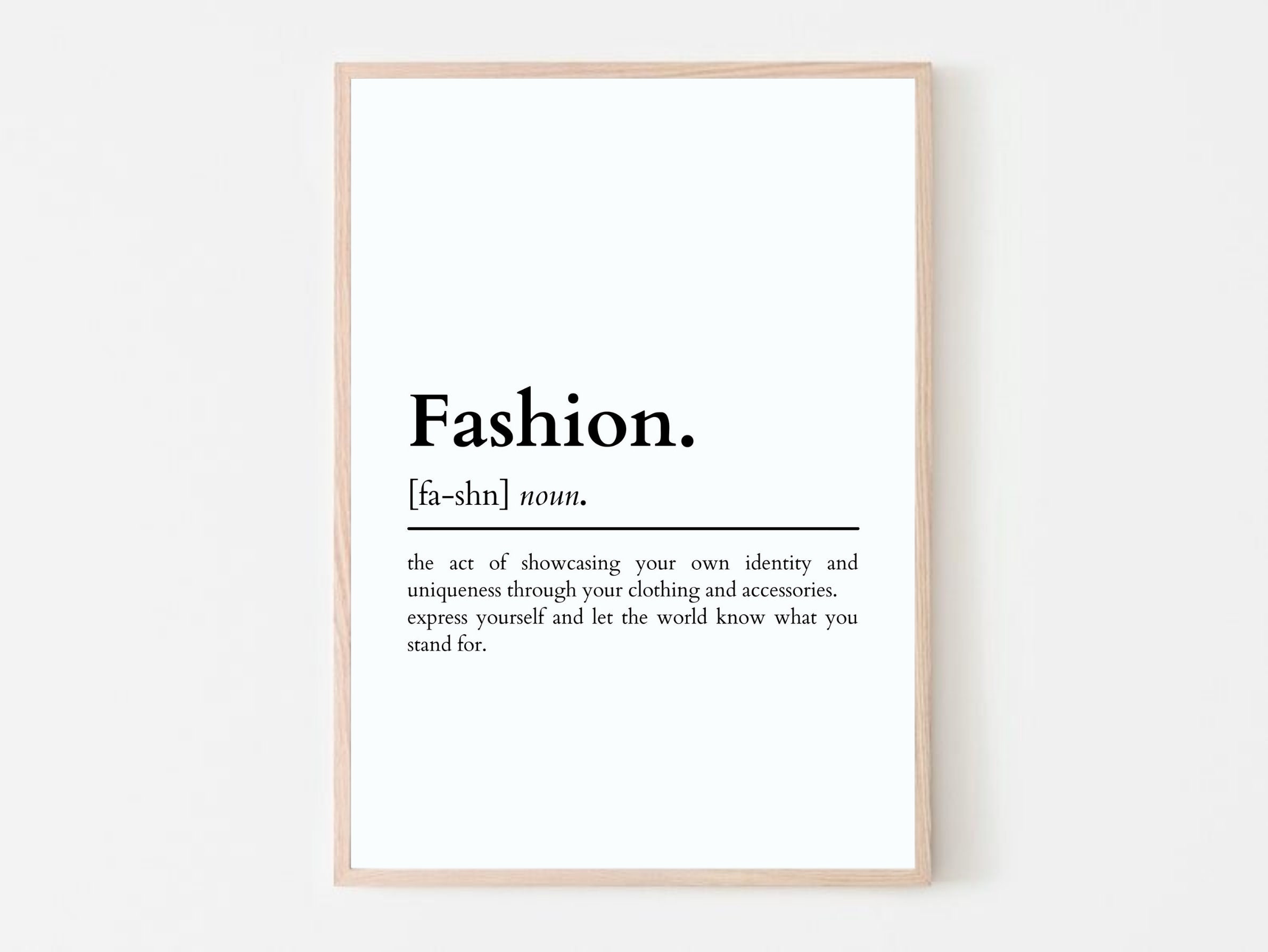 Fashion Definition Print: Salon or Dressing Room Decor (digital Download)