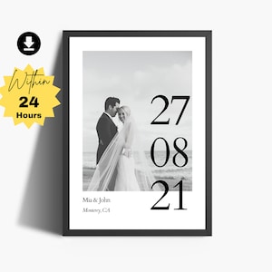 Custom Date Print | 7th Wedding Anniversary Gift | Special Date Print | Wedding Date Art  | Personalized Date Print | Anniversary Date