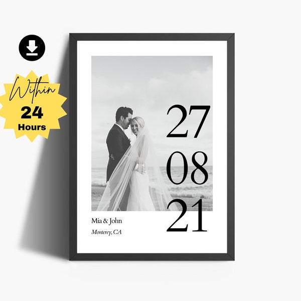 Custom Date Print | Special Date Print | Wedding Date Art | Wedding Gifts | Anniversary Gifts | Personalized Date Print | Anniversary Date