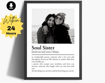 Soul Sister Print | Personalized Gifts | Bestie Birthday Gift | Soul Sister Print | Bestie Birthday Gift | Friendship Gifts | Gifts For Her