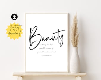 Beauty Quote Print | Fashion Salon Wall Art (Digital Download)