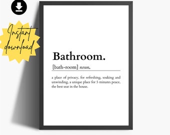Bathroom Definition Print: Funny Home Wall Art (Digital Download)