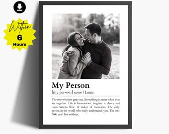 My Person Definition Photo Print | Anniversary Gift (Digital Download)