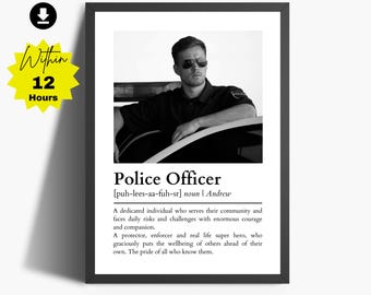 Police Officer Definition Print: Retirement/Promotion Gift (Digital Download)