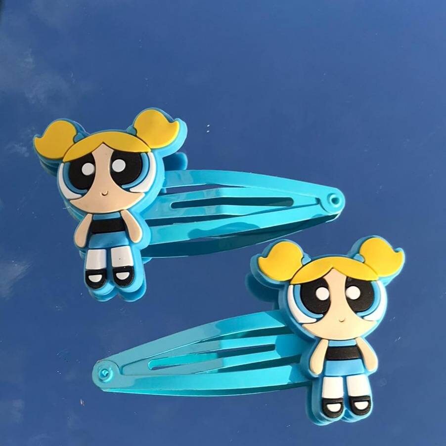 Powerpuff girls hair clips y2k hair clips buttercup hair Etsy